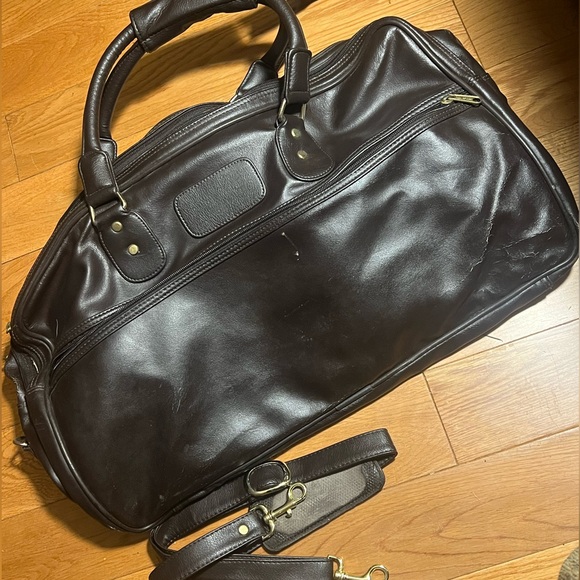 Kingport Handbags - Kingport Brown Leather carryon duffle gym Bag